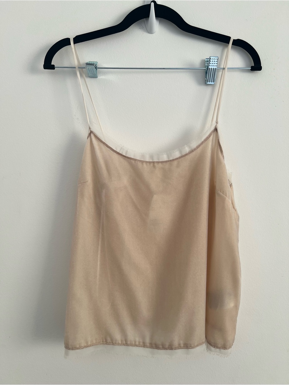 H&M NWT Iridescent Cami Top Beige/Champagne Spaghetti Strap Tank